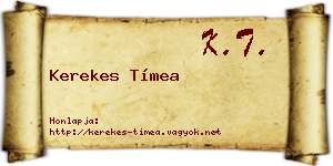 Kerekes Tímea névjegykártya