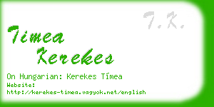 timea kerekes business card