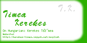 timea kerekes business card